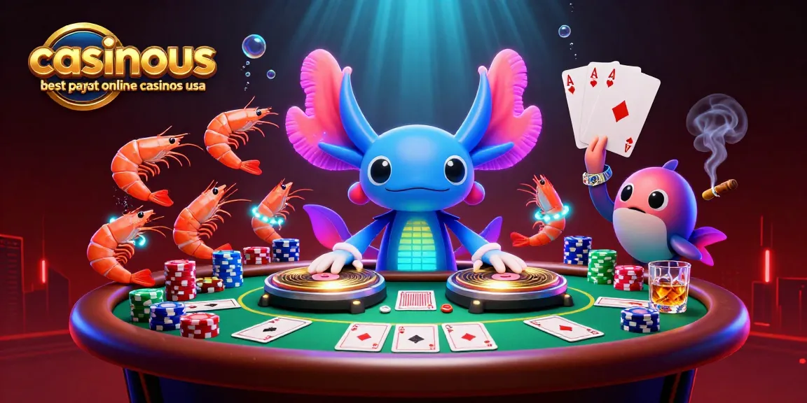 Witness the energetic scene of casinous best payout online casinos usa, featuring vibrant characters and exciting gambling elements.
