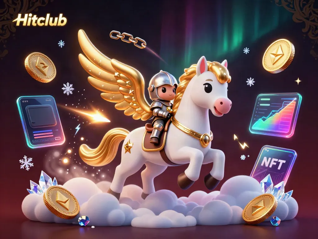 Engage with Hitclub, a vibrant casino scene featuring characters and crypto elements.