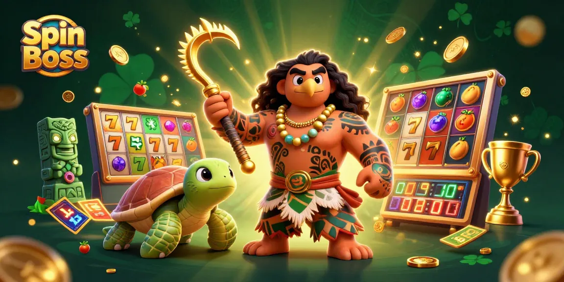 Engage in thrilling spins at Spin Boss, where vibrant slot reels and golden trophies bring excitement!